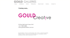 Desktop Screenshot of gouldgalleries.com
